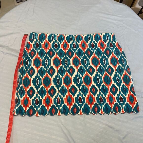Jones Of NY Scallop Hem Skirt Skort Women Geometric Pull On Stretch XL - Picture 7 of 9